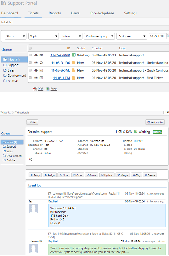 managing tickets sympoQ