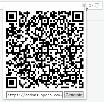 QR code generator Interface