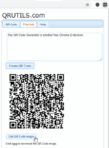 Quick QR code generator