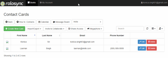 Rolosync address book