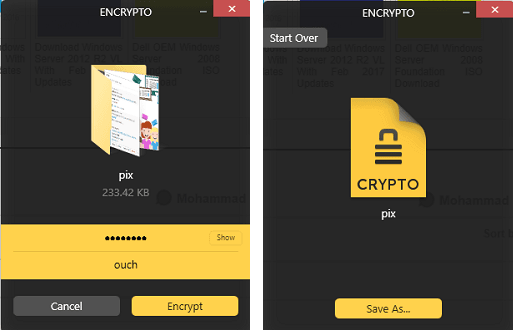 encrypto encrypt photos before uploading