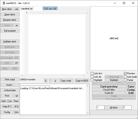 nanDECK interface