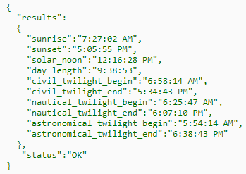 Free API to Get Sunrise, Sunset Time of any Location