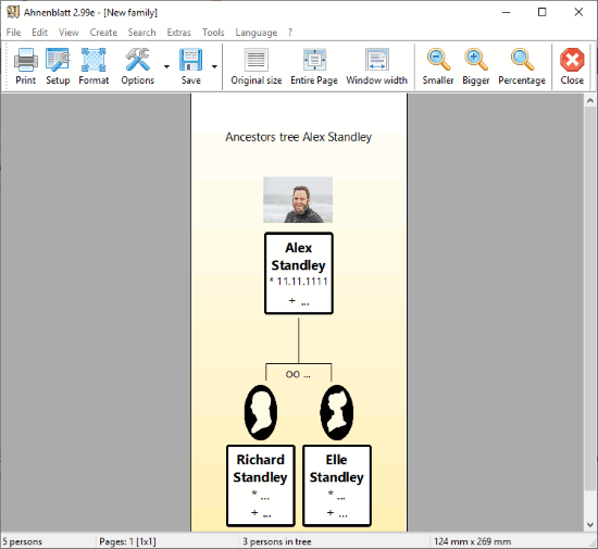 Print family tree poster