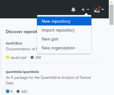 create new repository