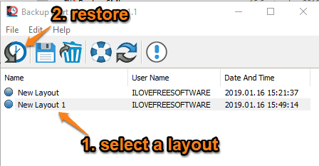 restore start menu layout