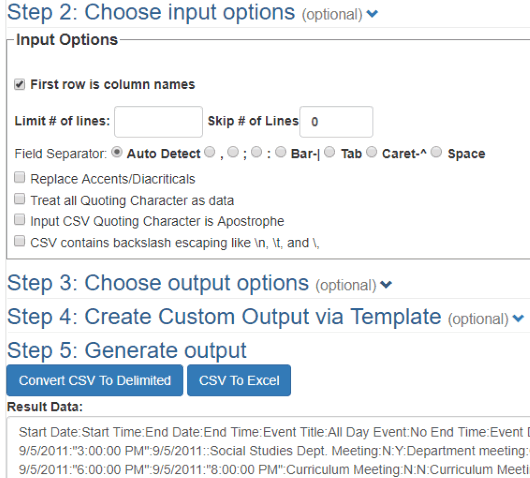 CSV to Excel Delimiter Converter