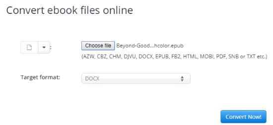 Online EPUB to WORD converter