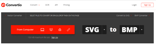 Online SVG to BMP converter