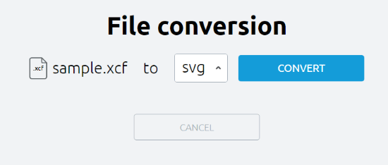 Online XCF to SVG converter