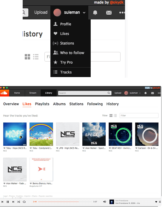 SoundCloud Desktop log in