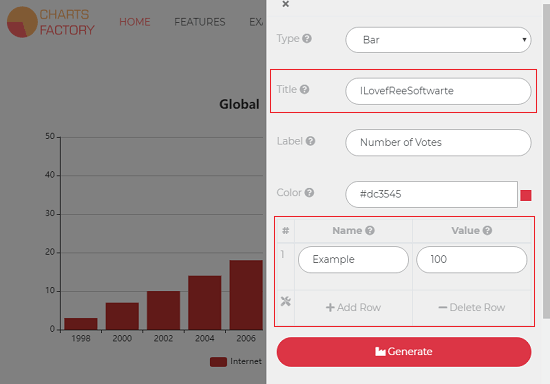 charts factory edit chart