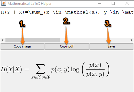 enter latex equation and save output as png and pdf