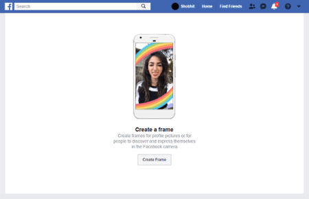 create Facebook camera frames