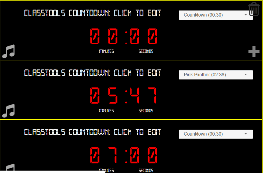 Classtools Countdown Timer