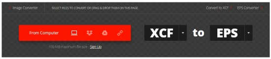 Convert XCF to EPS files online