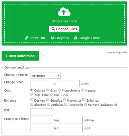 Convert XCF to EPS files online