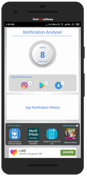 Notification counter Android app