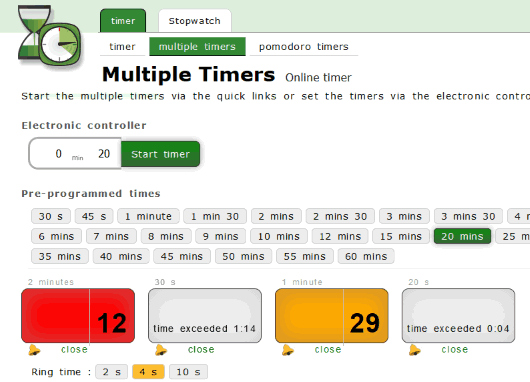 Online-timers.com website