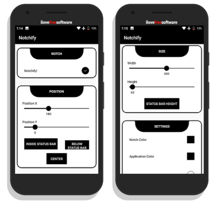 simulate display cutout on android