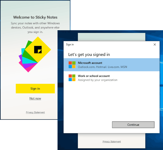 sign in with your microsoft account