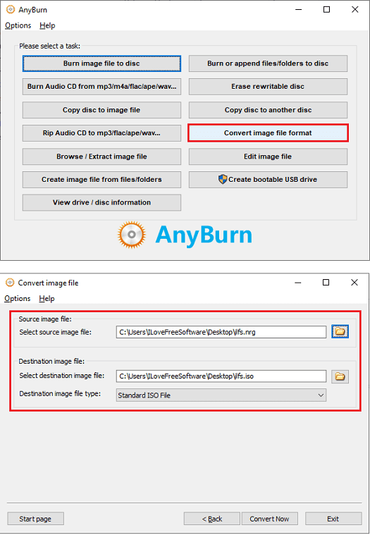 AnyBurn NRG to ISO Converter