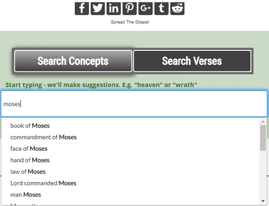 Digital Bible search verses