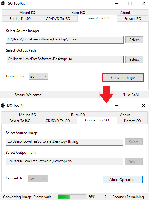 ISO Toolkit converting NRG to ISO