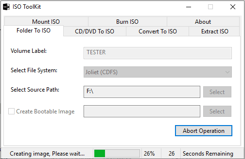 ISO Toolkit create ISO from from VMDK file