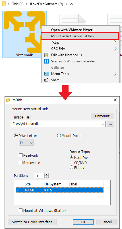 ImDisk Toolkit mount vmdk