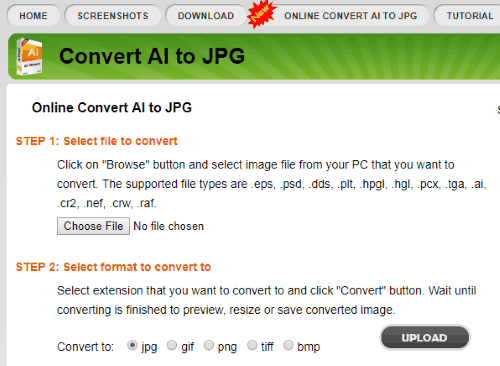 Online AI to JPG converter