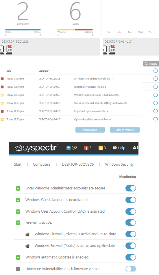 Syspectr in action