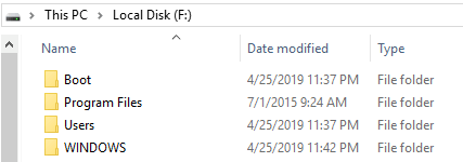 mounted VMDk via ImDisk Toolkit