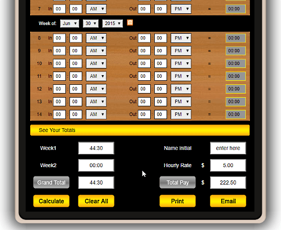 free online long timesheet calculator