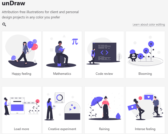 unDraw free illustrations