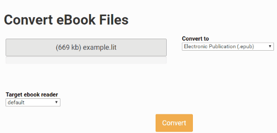 Convert LIT to EPUB Online