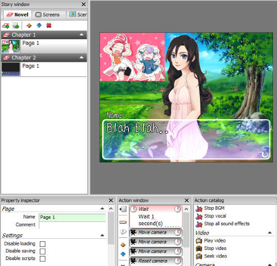 Customize visual novel