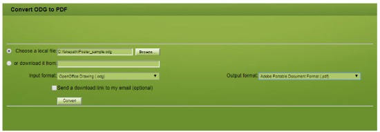 Online ODG to PDF converter
