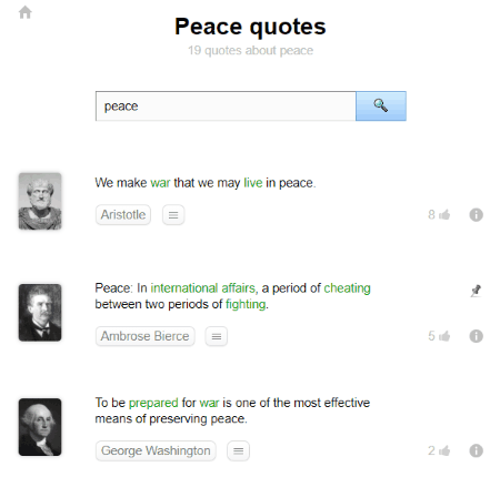 Search engine for quotes