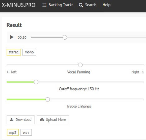 X-Minus.Pro interface