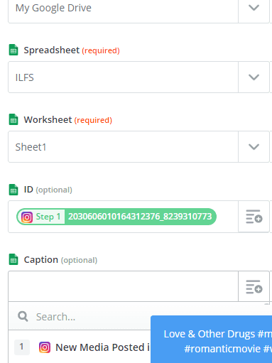 Zapier Google Sheet specify