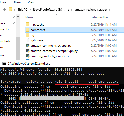 pip install amazon scraper requirements