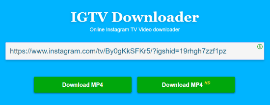 Download IGTV videos online