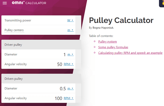 Omni calculator