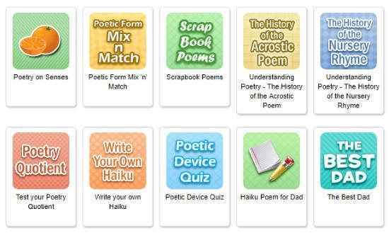 Printable poetry worksheets