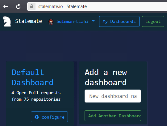 stalemate dashboard