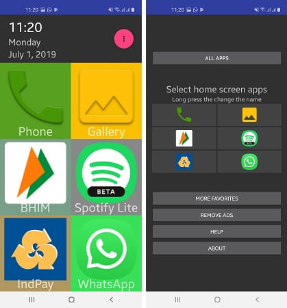 Senior Homescreen android laucher