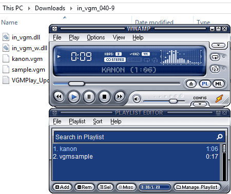 Winamp free VGM player