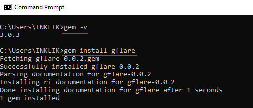 install gflare gem