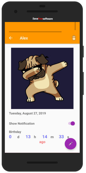 Birthday countdown Android app